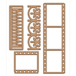 Набір декоративних елементів для шедоубокса №47, ТМ Фабрика Декору