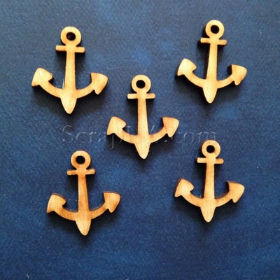 Деревʼяна фігурка WOOD-028 - Якорі, 1 штука