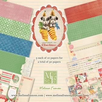 Набір новорічного паперу Melissa Frances - Countdown, 15x15, 30 л.