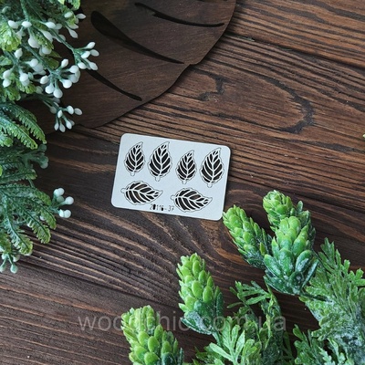 Чипборд листочки 1 від WOODchic, розмір 2,5x1,2см