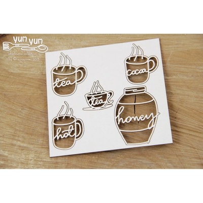 Чипборд Scrapiniec - YumYum - Чай или кофе