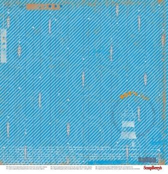 Бумага двусторонняя для скрапбукинга от ScrapBerry's - Басик 2 - Новые приключения - Маяк, 30,5х30,5 см