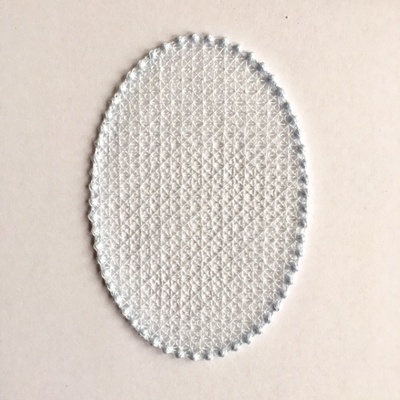 Декор ажурний - гіпюровий овальний фон від Allmacrfat, колір на вибір, 1 шт