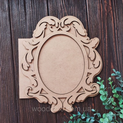 Заготовка для альбому Ажур рамок 3 від WOODchic, мдф 3мм, 25x21.5см