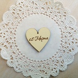 Сердечко деревʼяне: з 8 березня, 3х3,3см