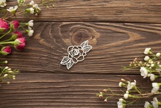 Чипборд від WOODchic - "Троянда", 6x3 см