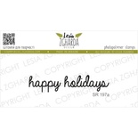 Акриловий штамп Lesia Zgharda SR197a Happy holidays, розмір 5.3x1.1 см