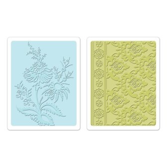 Набор папок для тиснения от Sizzix - Textured Impressions Embossing Folders 2PK - Beatnik Bouquet Set 657809