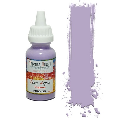 Акриловая краска Деко акрил - Фабрика Декора - Сирень, 40 мл