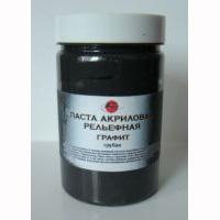 -50%Tекстурна паста акрилова груба "Графіт", 250 мл, колір темно-сірий