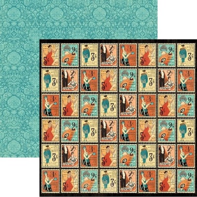 Аркуш скрап-паперу Graphic 45 Classy, 30x30 см, двосторонній