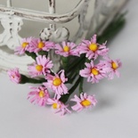 Хризантеми, рожеві, квіточки 15 мм, стебло 10 см, 12 шт.