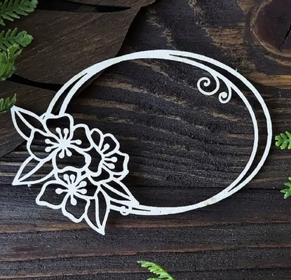 Чипборд рамка весняна овал