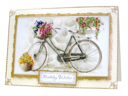 Заготовка- Topper для Flower Soft - Country - Bicycle, 1 шт.