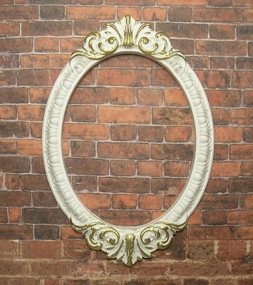 Гіпсова рамка, біла з золотом, від E.В.A., 8,5x5,8 см, 1 шт.