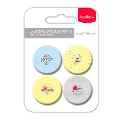 Набір металевих фішок №6 від ScrapBerryʼs - Морські пригоди - Зої і Зіґи