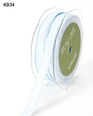 Стрічка Solid/Check, ширина 9,5мм, колір Light Blue, 90cм