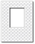 Ніж для вирубки від Poppystamps - Brick Window Wall