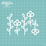 Чипборд від Вензелик - Набір флора 08, розмір: 5,1; 7,1 см