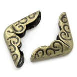 Металеві куточки для альбомів, 20x14 мм, антична бронза, 4 шт.