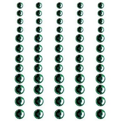 Половинки кристалів на клейовій основі Queen & Co - Rhinestones Shamrock, 60 штук