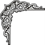 Акриловый штамп KU002 Уголок для рамки, размер 4,4*4,4 см