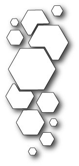 Нож для вырубки от Poppystamps -  DIES - Mod Hex Background