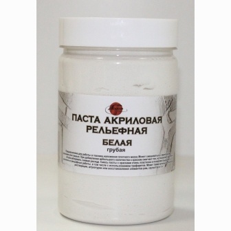 Уценка Текстурная паста акриловая рельефная грубая, 250 мл, цвет белый