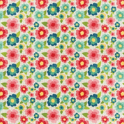 Аркуш двостороннього паперу для скрапбукінгу від Echo Park - Floral, 30x30 см