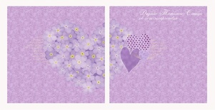 Листы №1 и № 2 из коллекции "Love Story"(панно с сердцем), 30х30 см