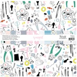 Набор бумаги для скрапбукинга от Polkadot  - Школа, 13 односторонних листов, 30,5х30,5 см, плотность 190 гр\м2