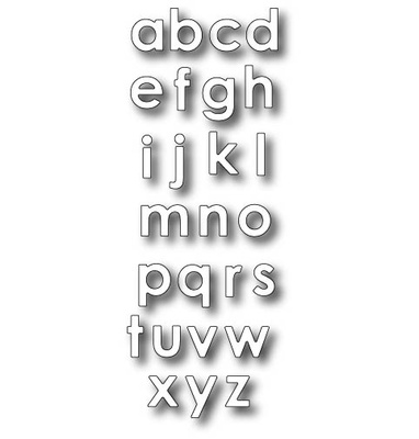 Лезвие - DIES- Parker Lower Alphabet Set, 26 шт.  