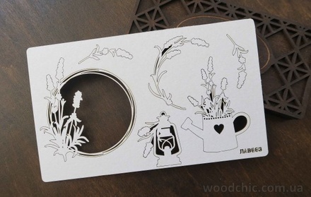 Чипборд від WOODchic - "Набір Лаванда 003"