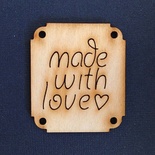 Деревʼяна фігурка WOOD-062 - Made with Love 1, 1 штука
