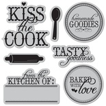 Набір гумових штампів Hampton Art - Kiss the cook