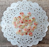 Ґудзики пластикові від ScrapBerryʼs - шеббі, 6 мм, 30 шт.