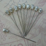 Декоративная булавка, цвет бежевый, 1 шт.