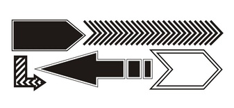 Акриловый штам  N026 Стрелки, размер 9,4х3,1 см