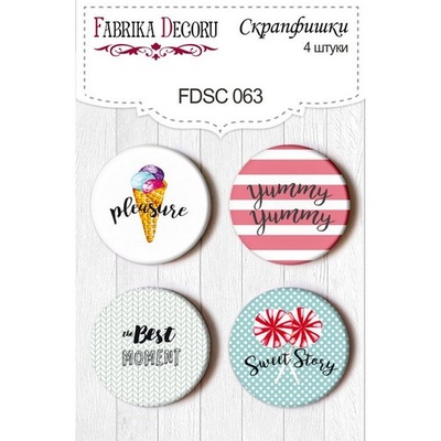 Набір скрап-фішок від ТМ Фабрика Декору з 4 шт. FDSC063