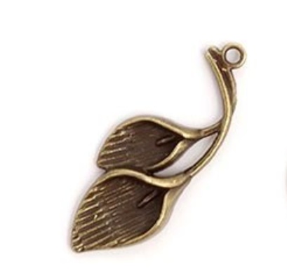 Набір металевих підвісок від ScrapBerryʼs - Дві кали, 15x37мм, 10 шт.