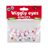 Оченята SANTI самоклейні кольорові 10мм 50 шт.