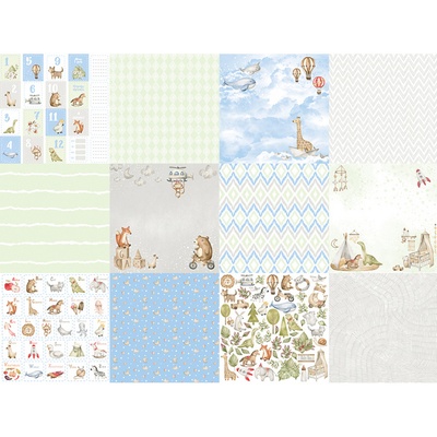 Набір скрап-паперу Boho Baby Boy 30x30см, ТМ Фабрика Декору