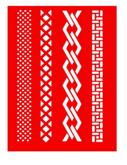 Трафарет - Бордюри 4, 15*20см