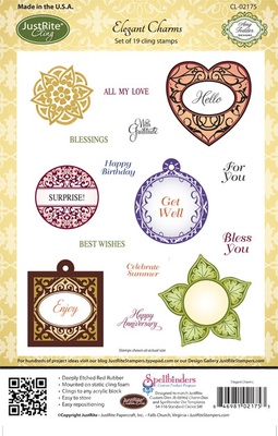Штампи від JustRite - Elegant Charms - Cling