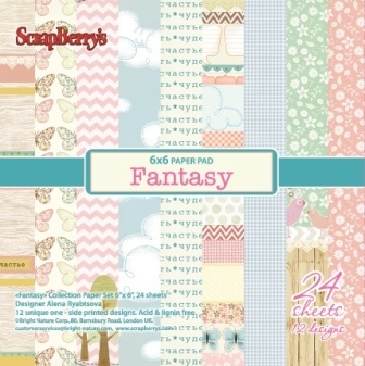 Набор бумаги для скрапбукинга, 15х15см, 170 гр/м Фантазия, 24 листа