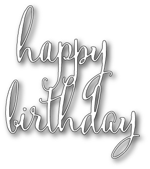 Ніж для вирубки від Poppystamps - Fancy Happy Birthday
