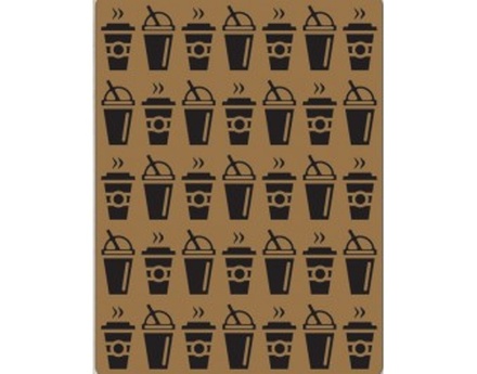 Папка для тиснения от Tim Holtz Alterations - Texture Fades Embossing Folder - On the Go, Кофе