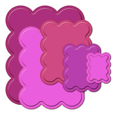 Ніж для вирубки від Spellbinders - Big Scalloped Rectangles LG, 5шт.