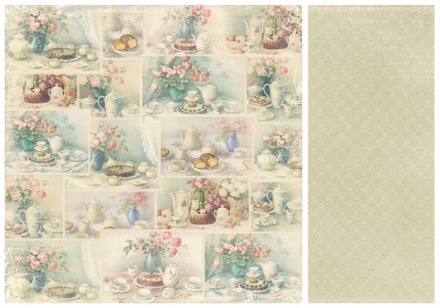 Аркуш двостороннього паперу для скрапбукінгу від Pion Design - Cakes - For Mother, 30x30