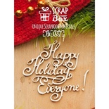Чипборд ScrapBox — назва Happy holidays everyone